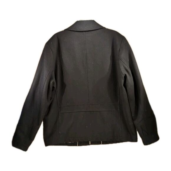 Levi’s Black Wool Blend Coat Men’s Medium – Full Zip, Vintage Lined, Utility - Picture 2 of 8